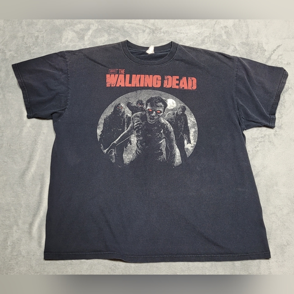 Y2K The Walking Dead Promo AMC Short Sleeve Zombies Tee Jerzees Tag 2XL